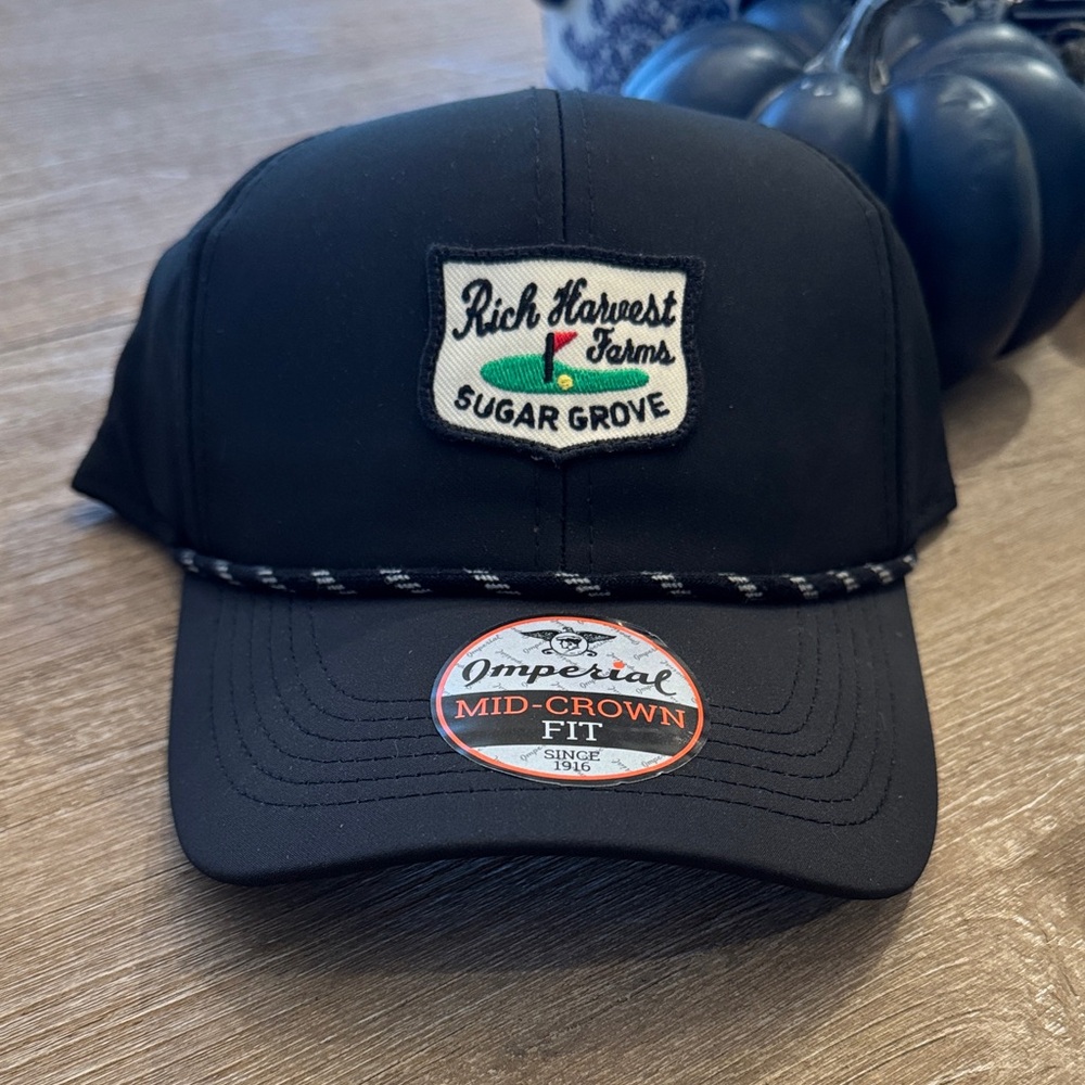 Black Imperial Mid-Crown Cap